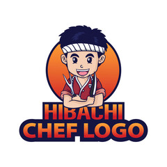 Hibachi chef logo template design