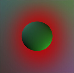 3d Green sphere illustration 