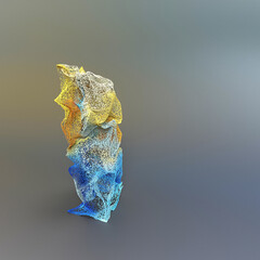 3d particles colorful background, box shape