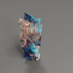 3d particles colorful background, box shape