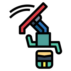 Freestyle Skiing filled outline icon style