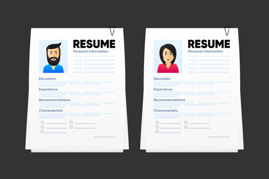 Resume. Resume application. We are hiring. Search for professional staff. Analysis of staff resumes. Job interview, recruitment agency. Personnel selection. The concept of employment. Business resume.