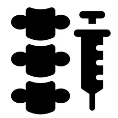 Spinal Anesthesia Glyph Icon