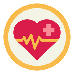 heart flat icon style