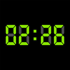 Digital clock vector illustration, time icon