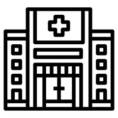 Obraz premium hospital line icon style
