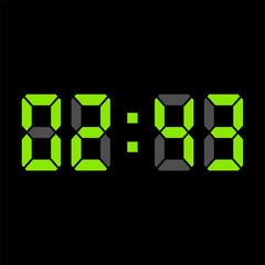 Digital clock vector illustration, time icon