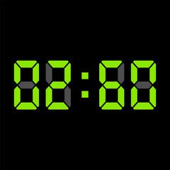 Digital clock vector illustration, time icon