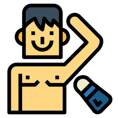 deodorant filled outline icon style