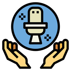 sanitary filled outline icon style