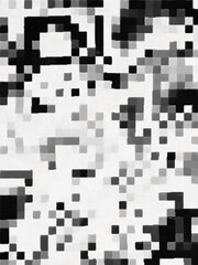 Black and white abstract mosaic with a rough texture background. Monochrome square pattern background. Picture for creative wallpaper or design art work. Backdrop have copy space for text.