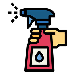 spray filled outline icon style