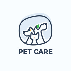 Dog and Cat logo, suit for your pet store, cat dog food or clinic logo
