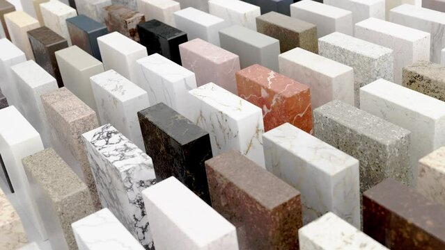 kitchen and bathroom countertops and backsplash, marble granite quartz color samples