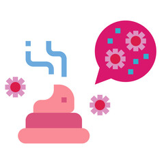 poop flat icon style