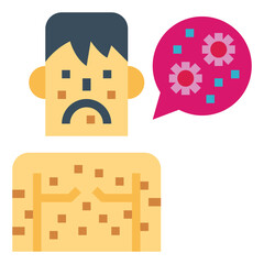 Skin Disease flat icon style