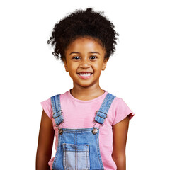 Studio portrait mixed race girl looking standing alone isolated against a yellow background. Cute...