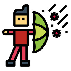 protection filled outline icon style