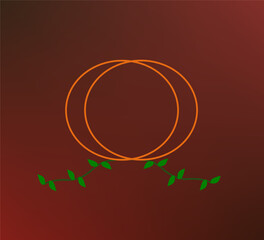 Circle logo in a brown background