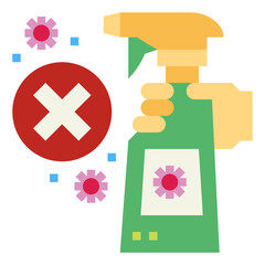 disinfectant flat icon style