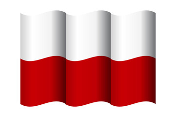Flag of Poland. Flag of the Polish Republic vector page symbol for web site design. Poland flag logo, app, UI. Poland flag Vector illustration, EPS10