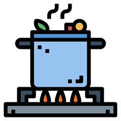 simmer filled outline icon style