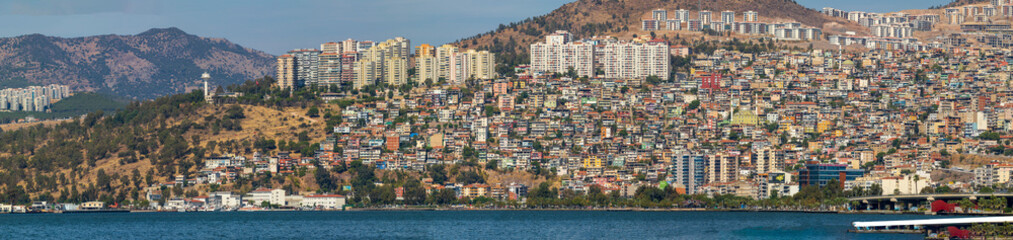 Fototapeta na wymiar izmir turkey downtown urban panorama