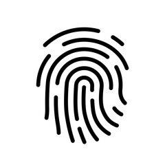 Touch id line icon illustration