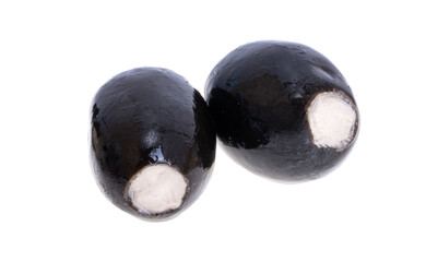 olives stuffed with cheese isolated
