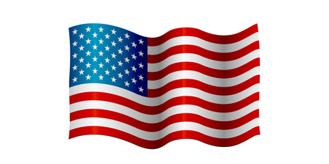 USA flag isolated png illustration