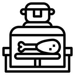 oven line icon style