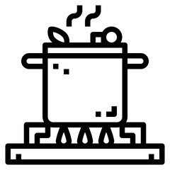 simmer line icon style