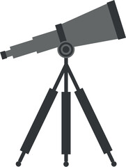 telescope system reflector. flat picture 2d vector