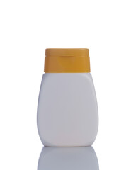 plastic bottle with a lid for putting liquid soap or shampoo