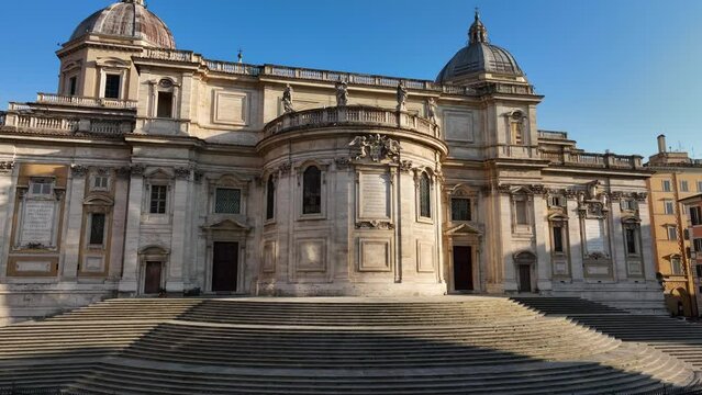 Basilica di Santa Maria Maggiore a Roma, Italia, 
Vista aerea della basilica Liberiana.
