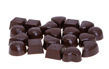 chocolate candies isolated