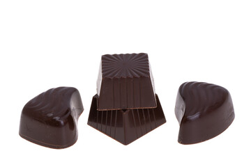 chocolate candies isolated