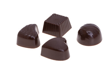 chocolate candies isolated