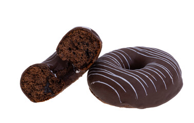 chocolate donut isolated