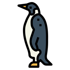 penguin filled outline icon style