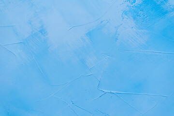 Blue plaster wall texture background