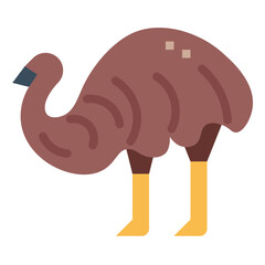 emu flat icon style
