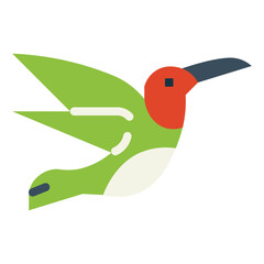 hummingbird flat icon style