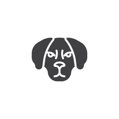 Dog face vector icon