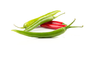 fresh green and red chili pepper