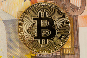 Golden bitcoin Euro