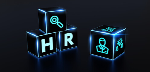 Business, Technology, Internet and network concept. Human Resources HR management concept. 3d illustration