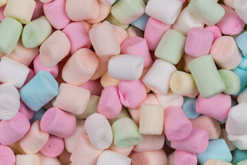 Colorful marshmallows as background