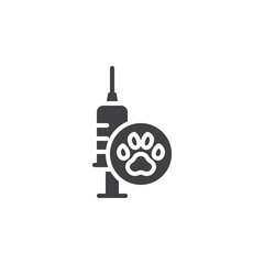 Pet vaccine vector icon