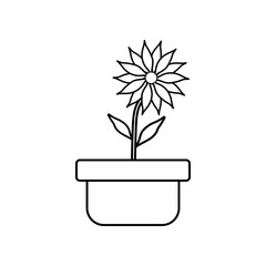 Flower pot icon.